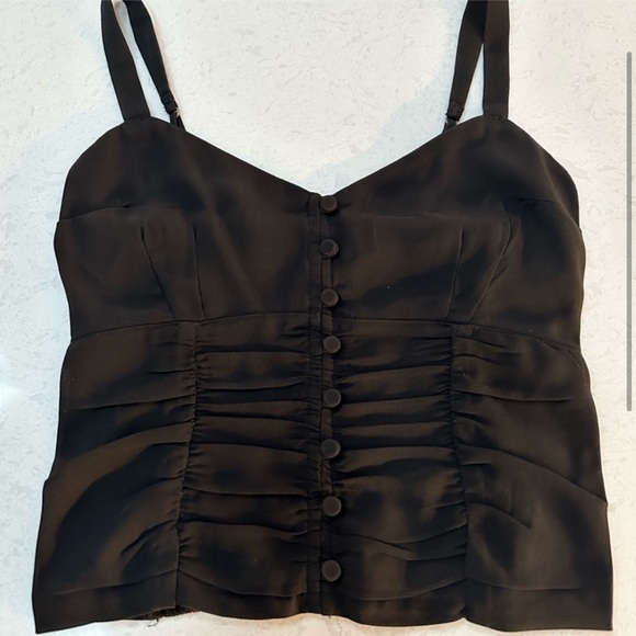 Abercrombie Black Tank with Buttons Size Small - Picture 4 of 4